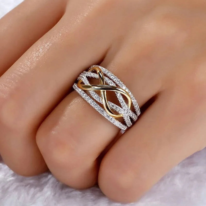 Infinity Love Ring - 925 Sterling Silver Bowknot Eternity Jewelry for Women - Top-Rated Customer Favorite