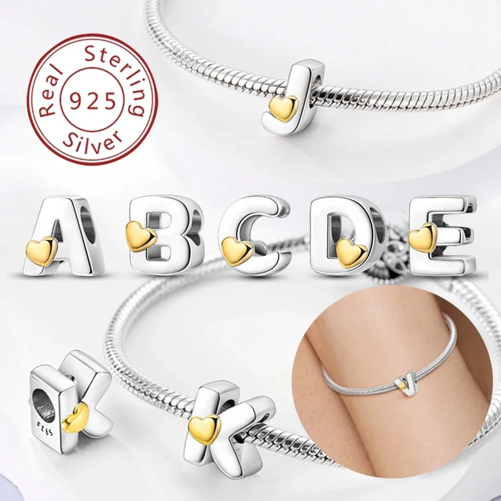 Alphabet Charms - 925 Sterling Silver A-Z Beads for DIY Bracelets - Top-Rated & Beloved by Customers
