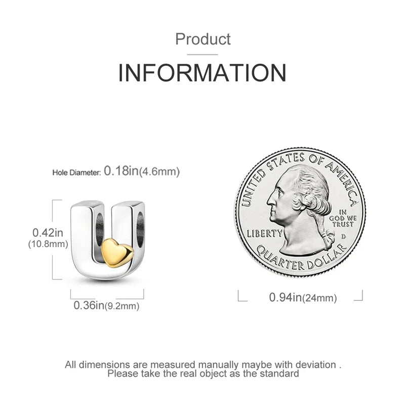 Alphabet Charms - 925 Sterling Silver A-Z Beads for DIY Bracelets - Top-Rated & Beloved by Customers