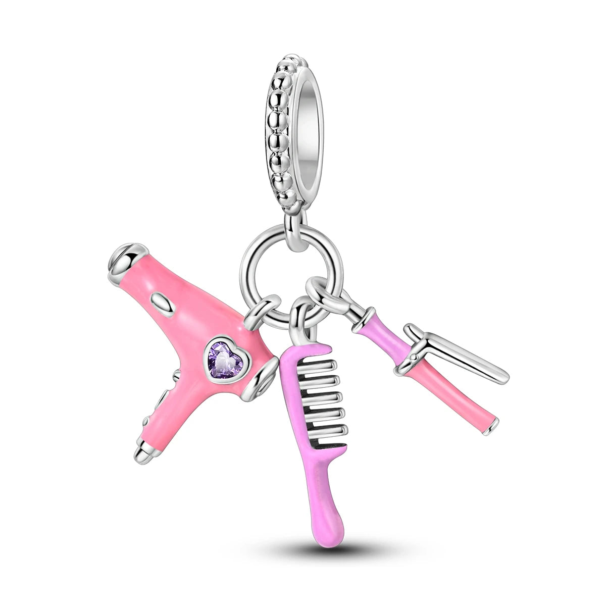 Romantic Pink 925 Silver Charm Bead - Top-Rated DIY Jewelry for 3mm Bracelets