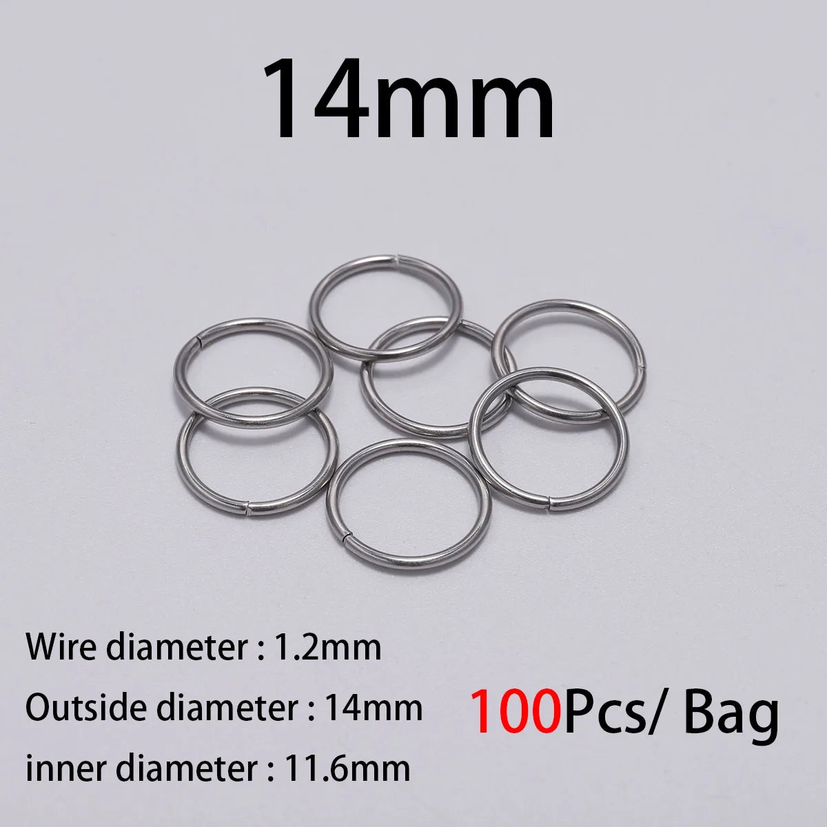 Stainless Steel Jump Rings - 30-200Pcs Open Loops for DIY Jewelry Making