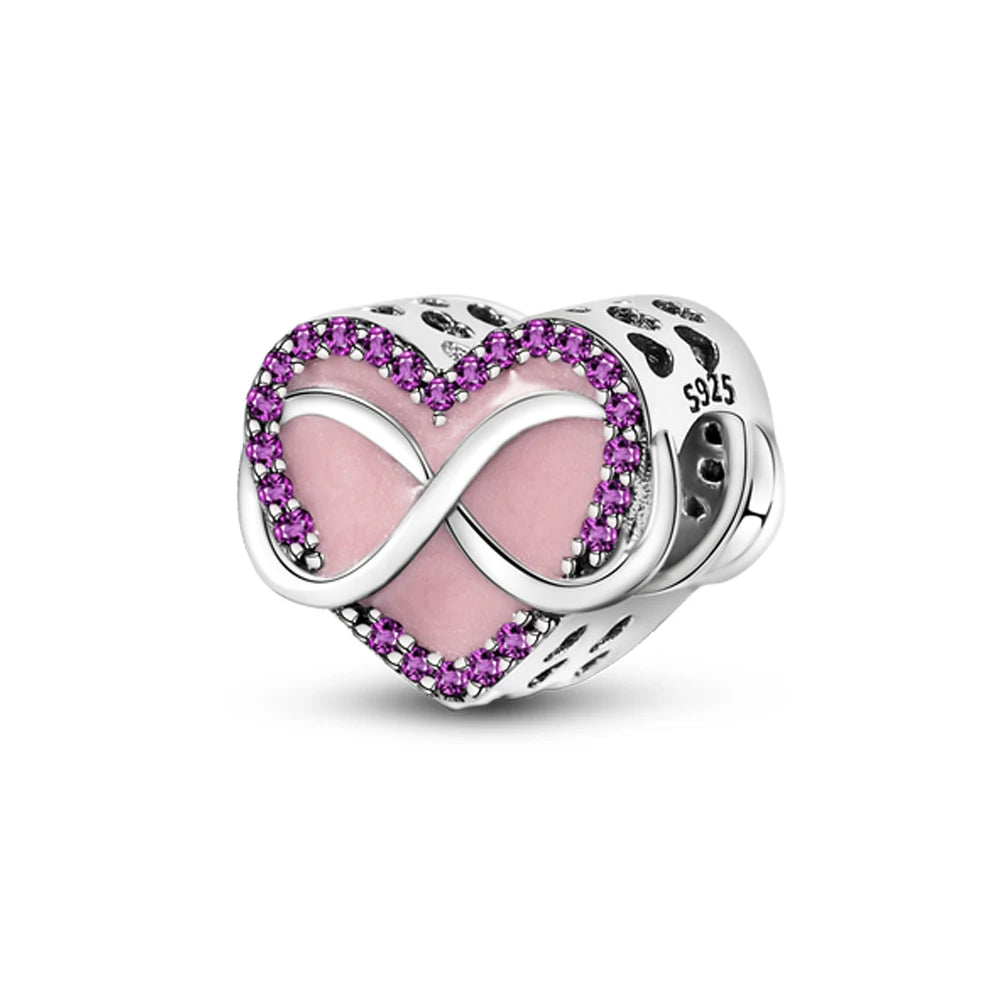 NEW 925 Sterling Silver Love Arrow Double Ring Charm for Original Bracelets - Top-Rated Wedding Anniversary Jewelry