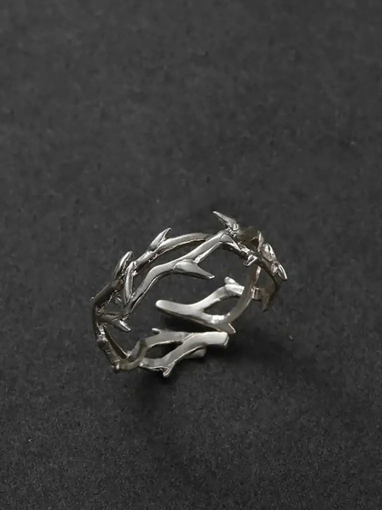 Vintage Adherence Couples' Rings - Top-Rated Fashion with Branches & Thorns