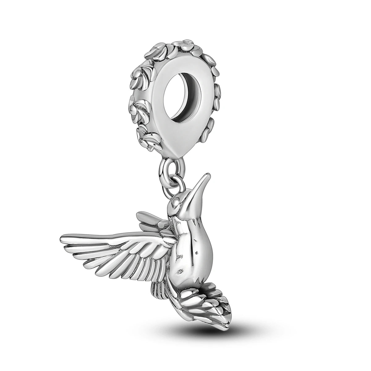 Charming Silver-Plated Chameleon Avocado Moon Eye Charm for Dangle Bracelets
