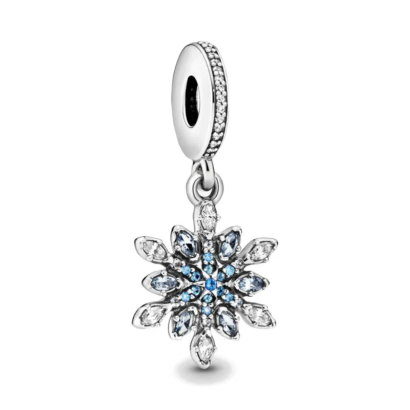 Snowflake Family Cat Mom Dangle Pendant - Top-Rated 925 Sterling Silver Jewelry for Bracelets