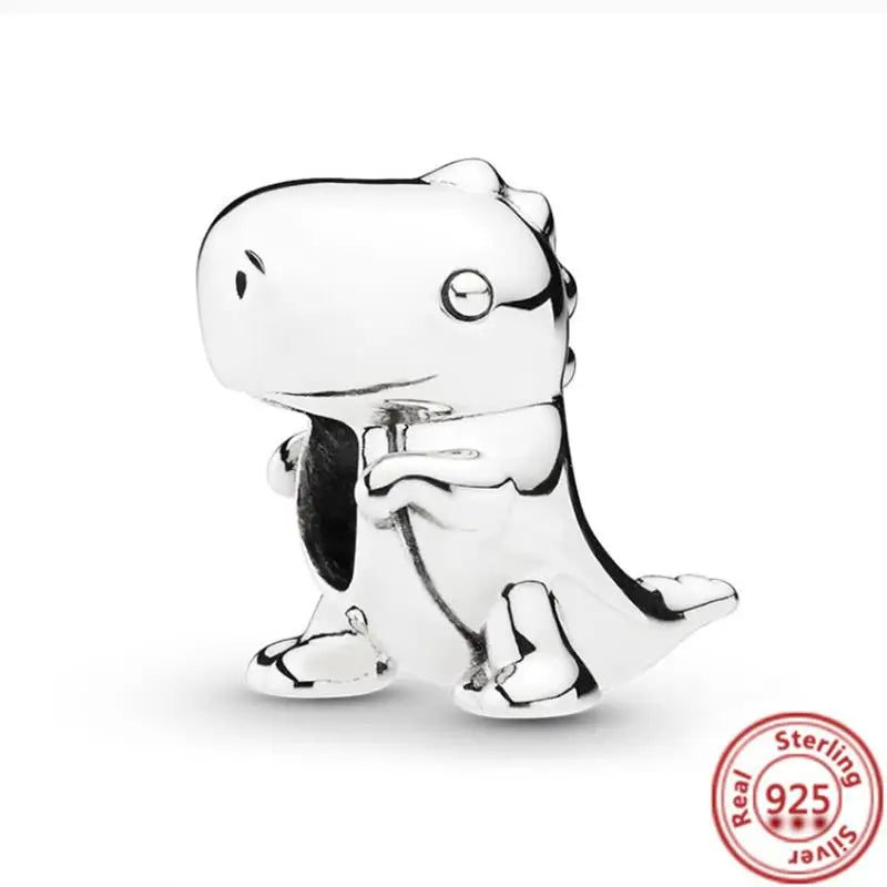 925 Silver Animal Charms: Adorable Cat, Dog, Elephant, Unicorn & Bird Pendants for DIY Bracelets