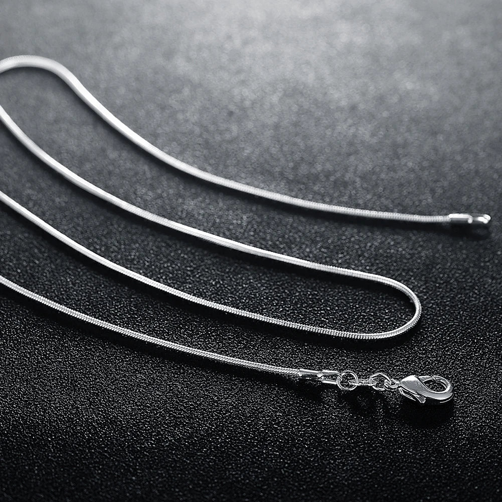 925 Sterling Silver Snake Chain Necklace Set - 10PCS, 16-30 Inch, 1mm - Top-Rated Fashion Jewelry for Men & Women