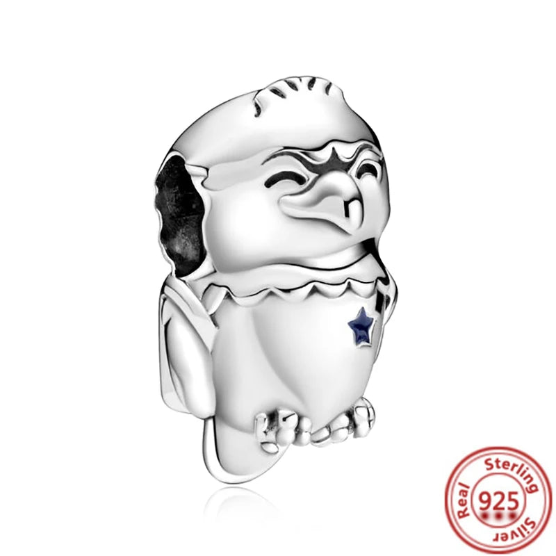 925 Silver Animal Charms: Adorable Cat, Dog, Elephant, Unicorn & Bird Pendants for DIY Bracelets