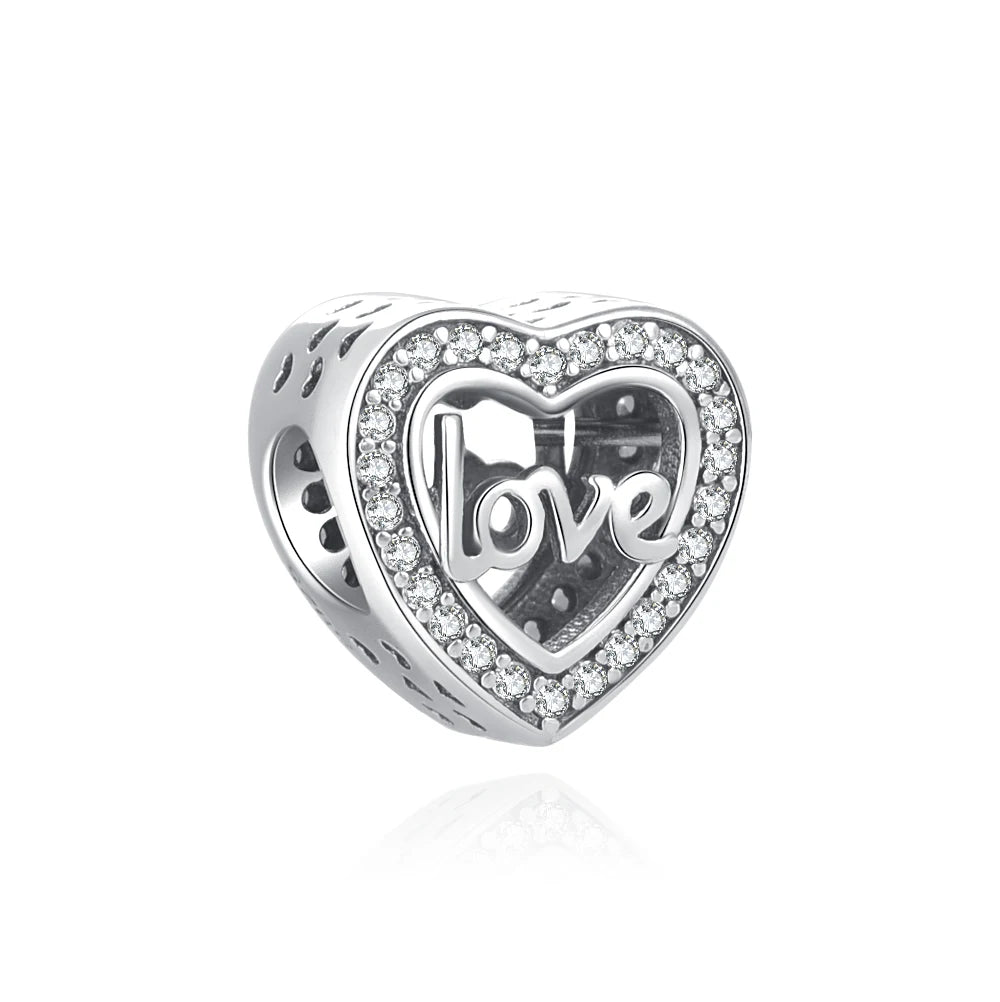 NEW 925 Sterling Silver Love Arrow Double Ring Charm for Original Bracelets - Top-Rated Wedding Anniversary Jewelry
