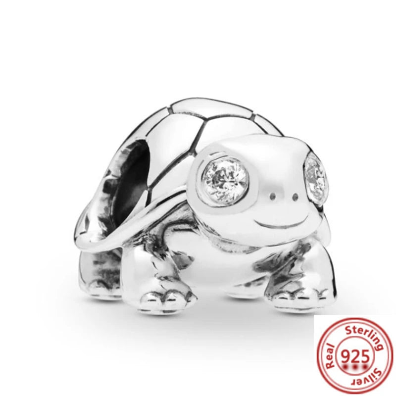 925 Silver Animal Charms: Adorable Cat, Dog, Elephant, Unicorn & Bird Pendants for DIY Bracelets