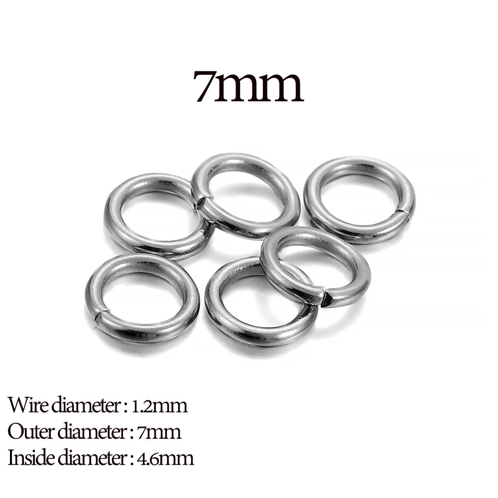Stainless Steel Jump Rings - 30-200Pcs Open Loops for DIY Jewelry Making