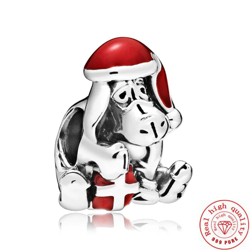 925 Silver Animal Charms: Adorable Cat, Dog, Elephant, Unicorn & Bird Pendants for DIY Bracelets