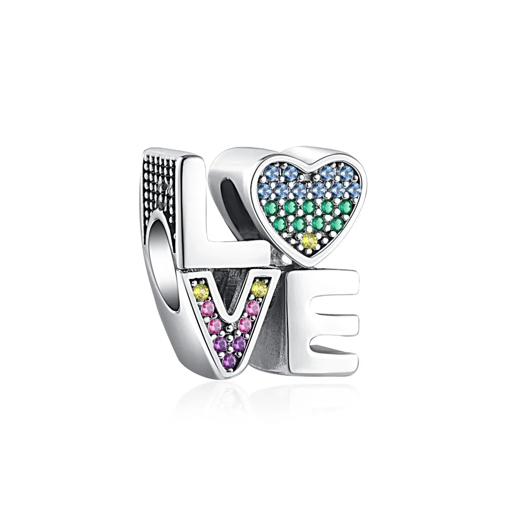 NEW 925 Sterling Silver Love Arrow Double Ring Charm for Original Bracelets - Top-Rated Wedding Anniversary Jewelry