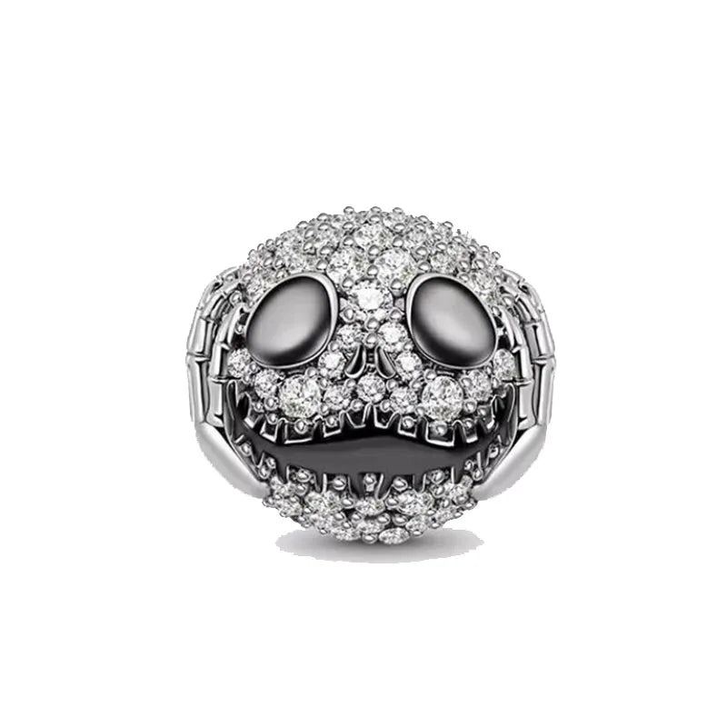 SilverSparkle Animal Skull Pendant - Dazzling DIY Jewelry for Bracelets