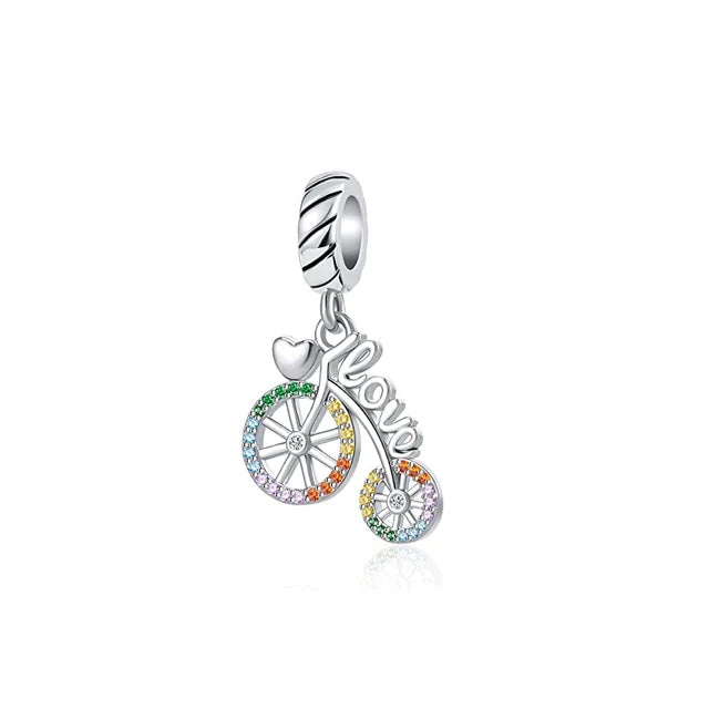 NEW 925 Sterling Silver Love Arrow Double Ring Charm for Original Bracelets - Top-Rated Wedding Anniversary Jewelry