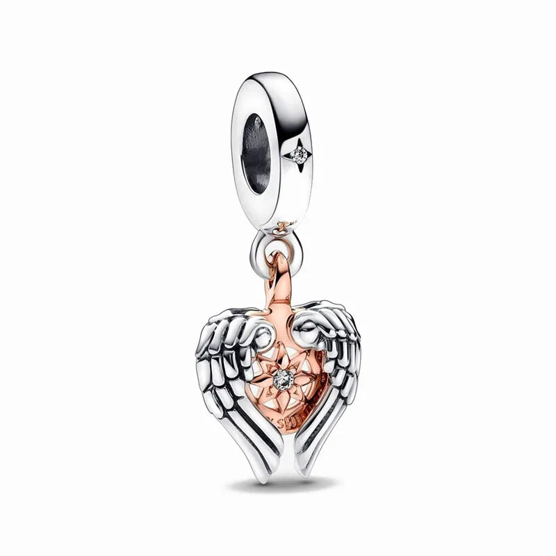 Snowflake Family Cat Mom Dangle Pendant - Top-Rated 925 Sterling Silver Jewelry for Bracelets