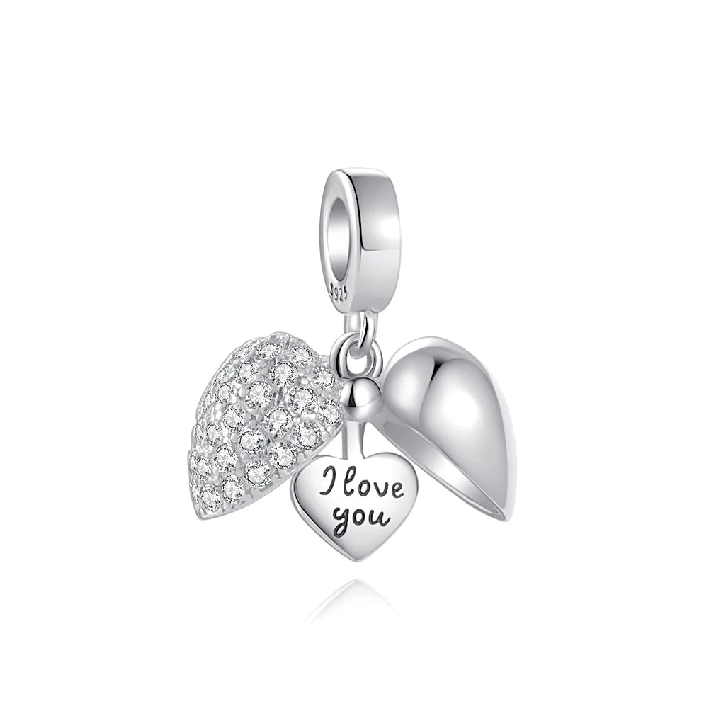 NEW 925 Sterling Silver Love Arrow Double Ring Charm for Original Bracelets - Top-Rated Wedding Anniversary Jewelry