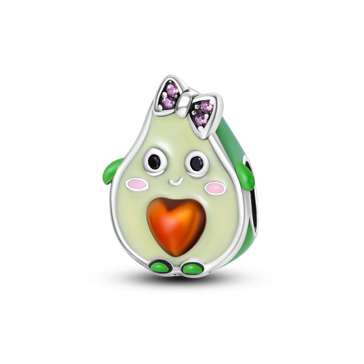 Penguin & Avocado Silver Plated Animal Charms for Bracelets & Necklaces - Top-Rated Favorites