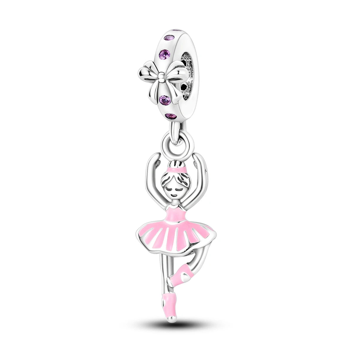 Charming Silver-Plated Chameleon Avocado Moon Eye Charm for Dangle Bracelets