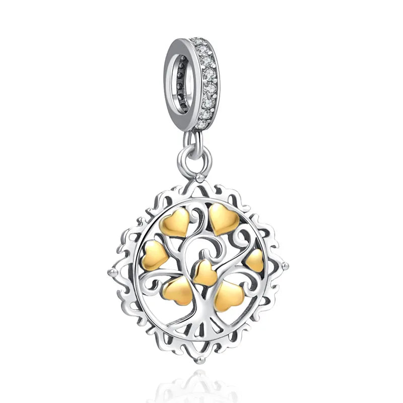 Yinyang Flower Clover Pendant - 925 Silver Amulet for Bracelets - Top-Rated DIY Jewelry Gift
