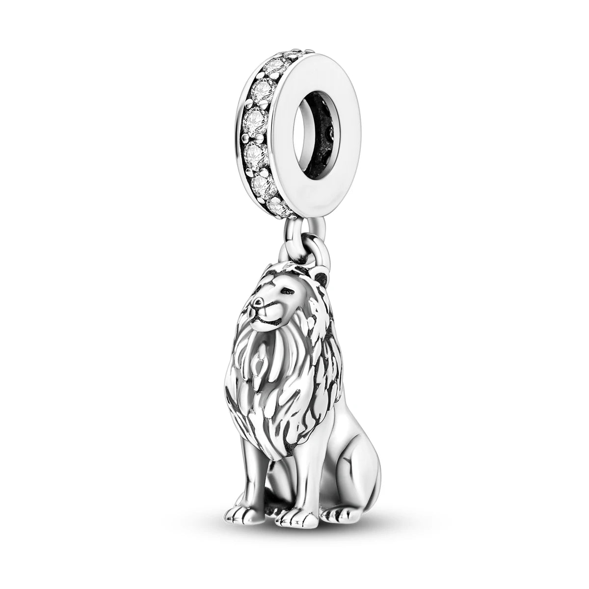 Charming Silver-Plated Chameleon Avocado Moon Eye Charm for Dangle Bracelets