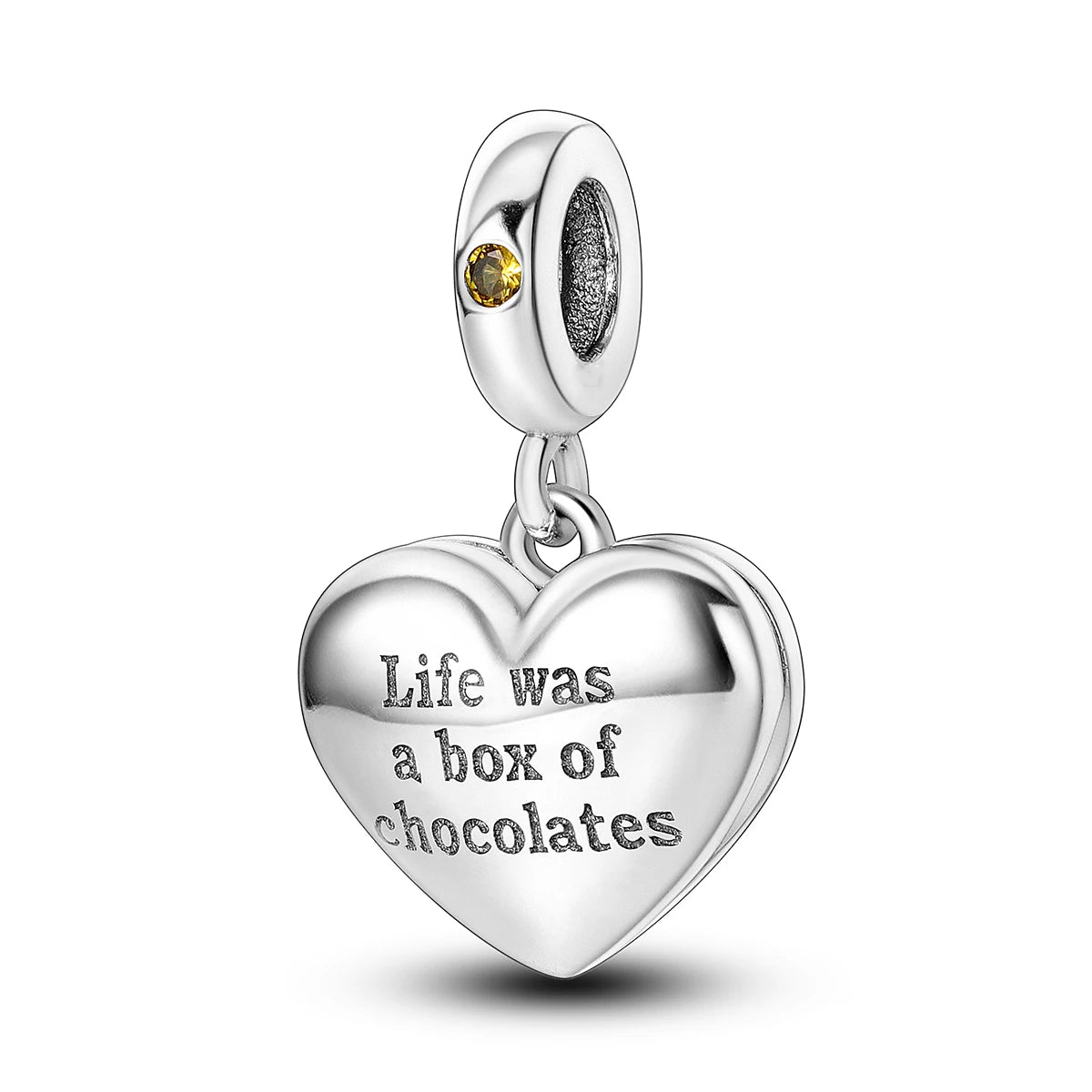 Charming Silver-Plated Chameleon Avocado Moon Eye Charm for Dangle Bracelets