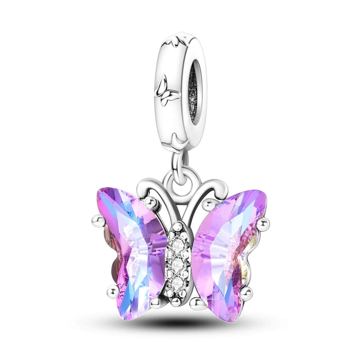 Charming Silver-Plated Chameleon Avocado Moon Eye Charm for Dangle Bracelets