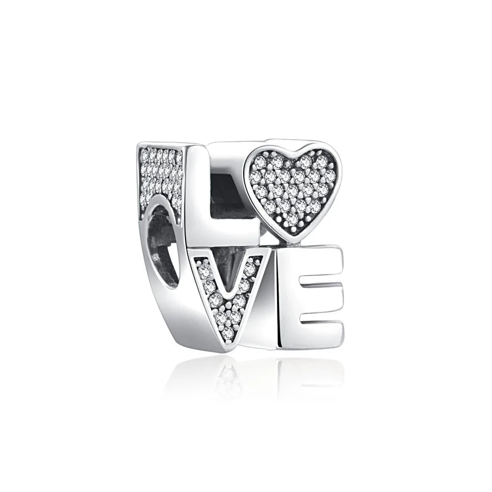 NEW 925 Sterling Silver Love Arrow Double Ring Charm for Original Bracelets - Top-Rated Wedding Anniversary Jewelry