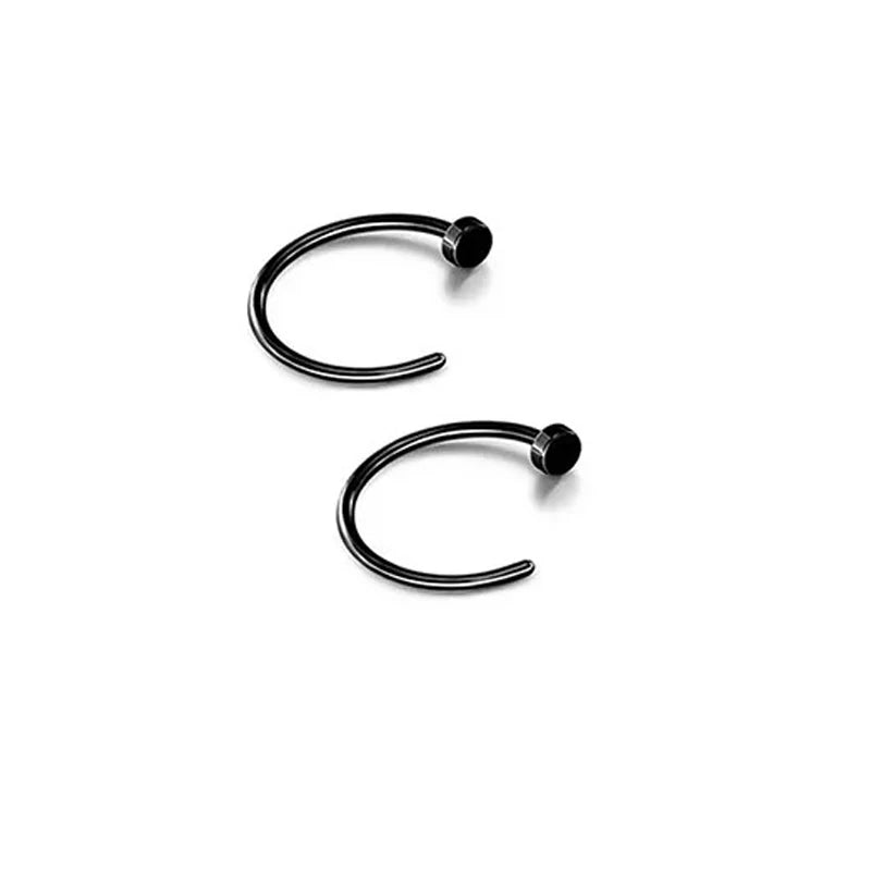 2/6 Stücke gefälschte Nasenringe für Frauen, 316L Edelstahl Lippenringe, Labret-Ring, Nasenring-Bügelförmige Stecknadeln, Nasenpiercing-Juwelen
