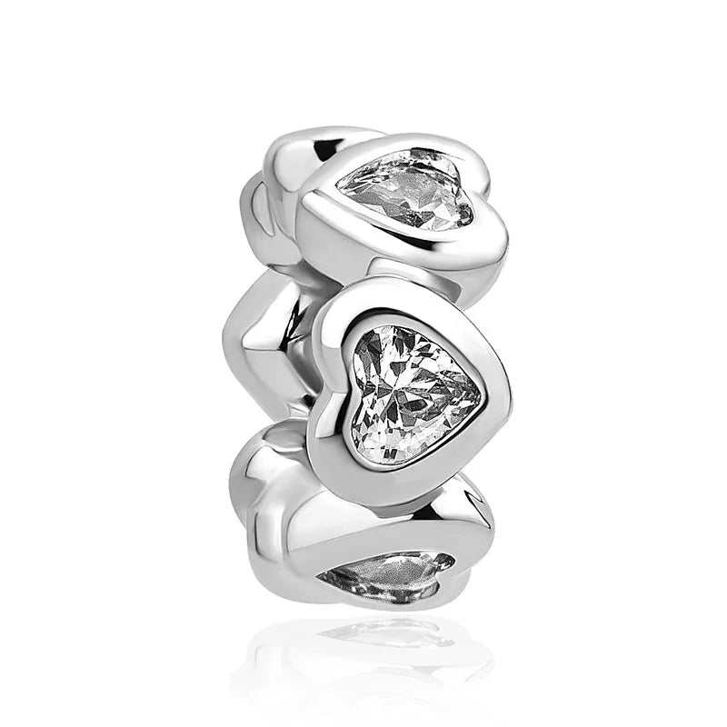 NEW 925 Sterling Silver Love Arrow Double Ring Charm for Original Bracelets - Top-Rated Wedding Anniversary Jewelry