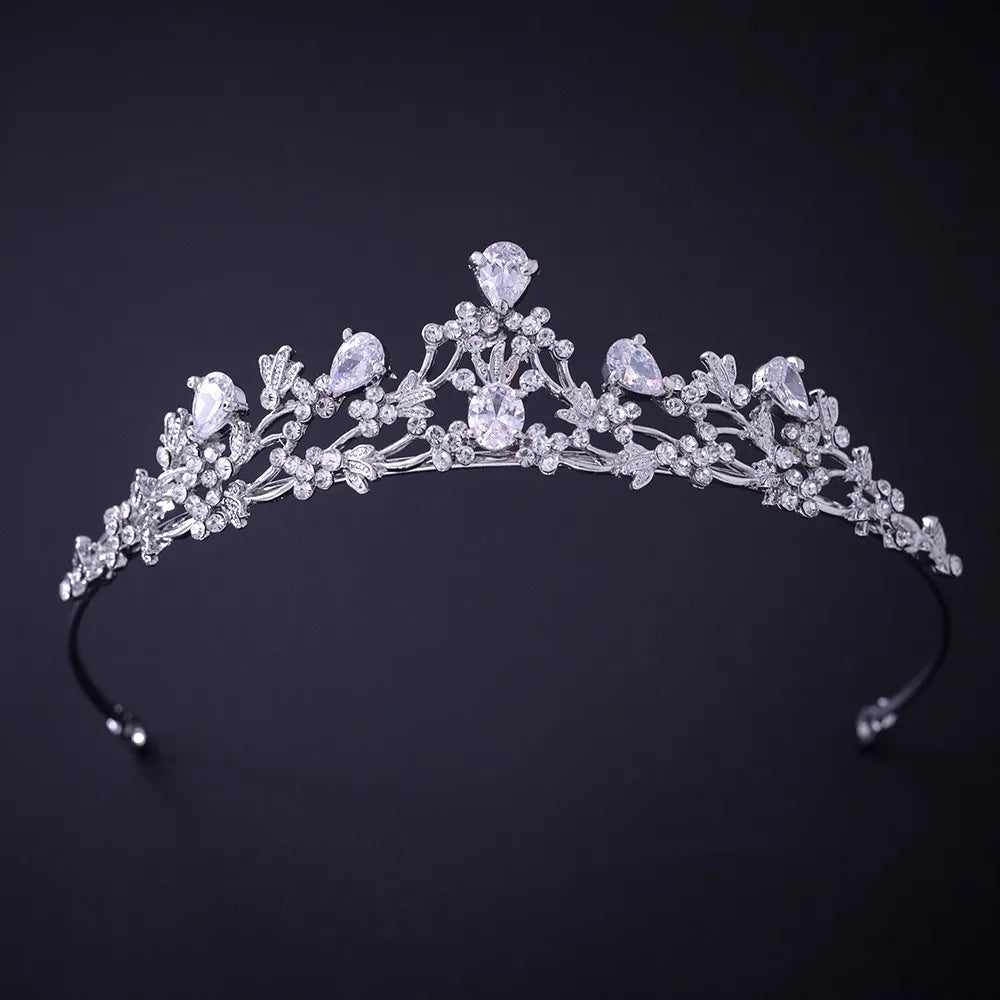 Silver Crystal Rhinestone Bridal Tiara - Top-Rated Wedding Hair Accessory