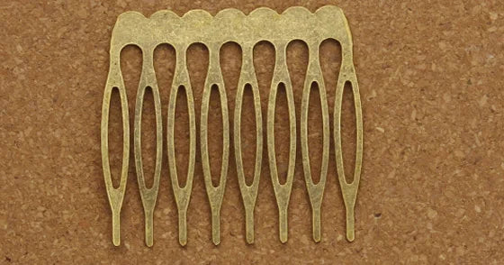 Rhodium & Bronze Gold Bridal Hairpins - 10pcs Wedding Hair Combs for Stunning Styles
