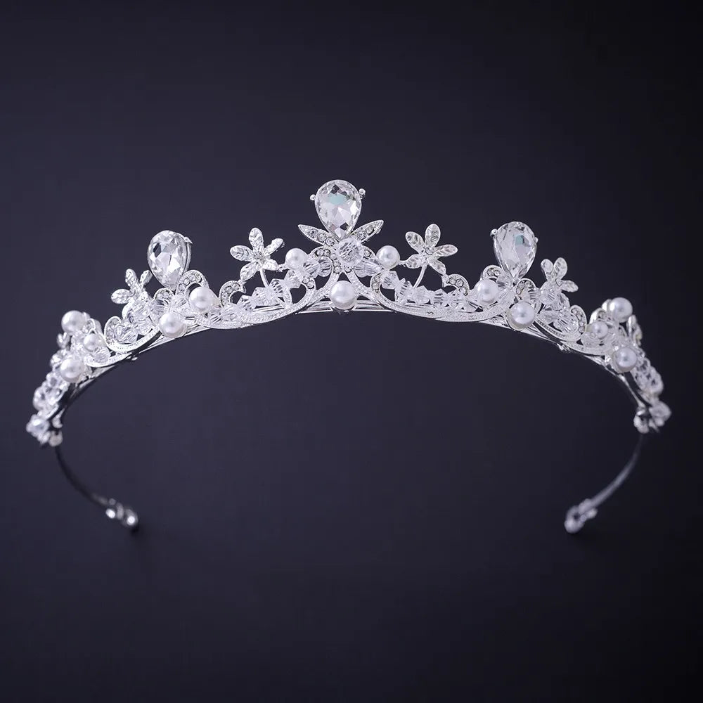 Silver Crystal Rhinestone Bridal Tiara - Top-Rated Wedding Hair Accessory