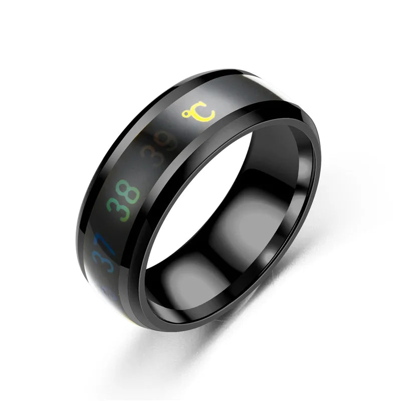 Titanium Steel Mood Ring - Intelligent Emotion-Responsive Jewelry for Men & Women