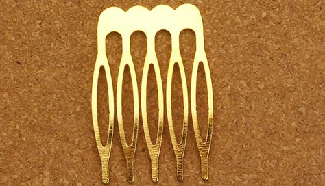 Rhodium & Bronze Gold Bridal Hairpins - 10pcs Wedding Hair Combs for Stunning Styles