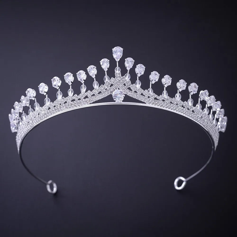 Silver Crystal Rhinestone Bridal Tiara - Top-Rated Wedding Hair Accessory