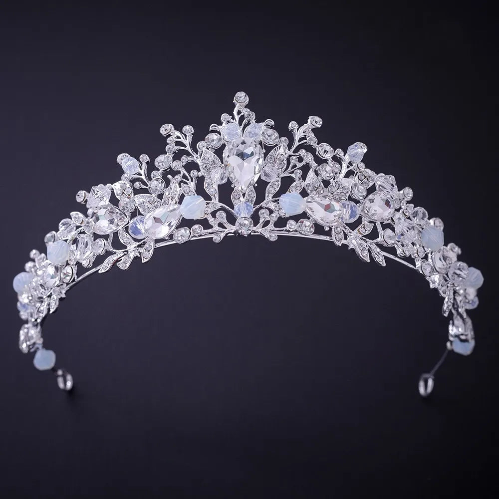 Silver Crystal Rhinestone Bridal Tiara - Top-Rated Wedding Hair Accessory