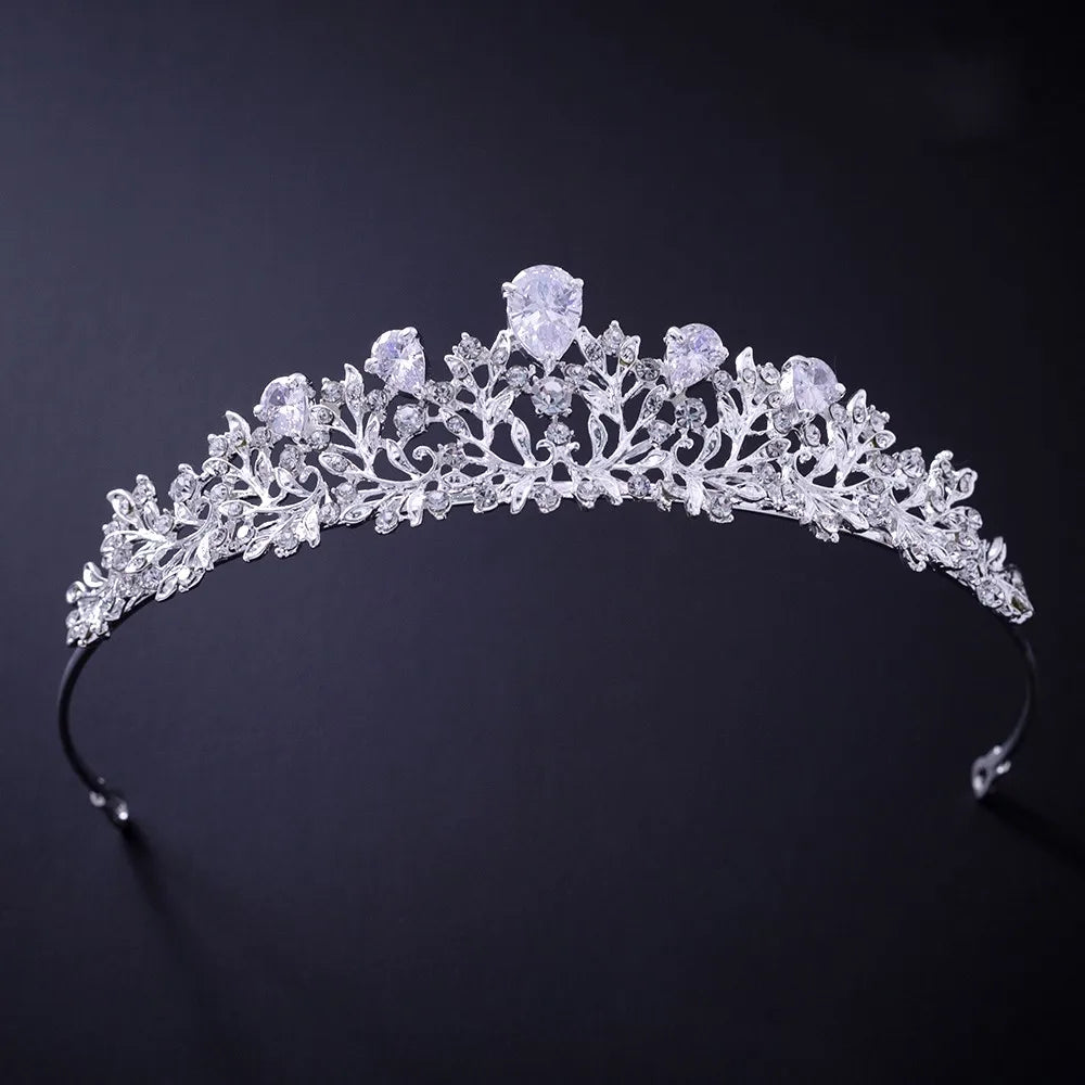 Silver Crystal Rhinestone Bridal Tiara - Top-Rated Wedding Hair Accessory