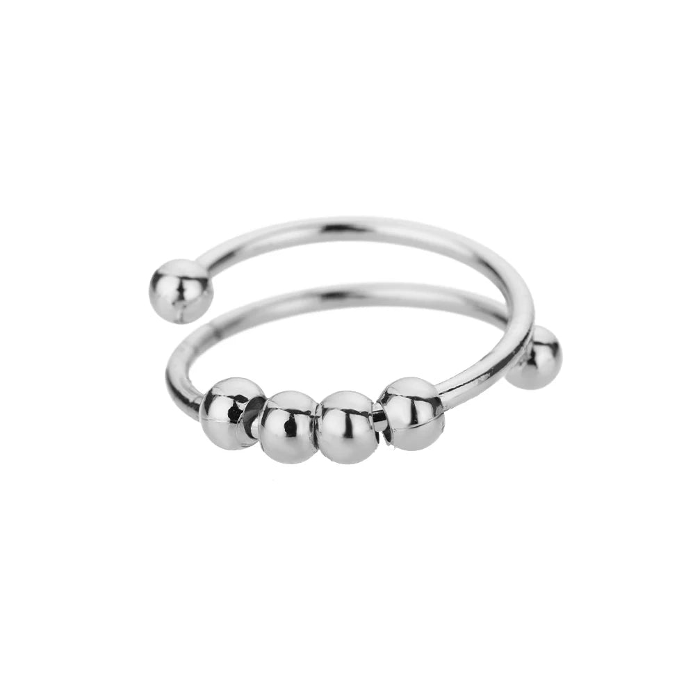 Anxiety Relief Spinner Ring - Top-Rated Stainless Steel Fidget Jewelry for Stress Relief