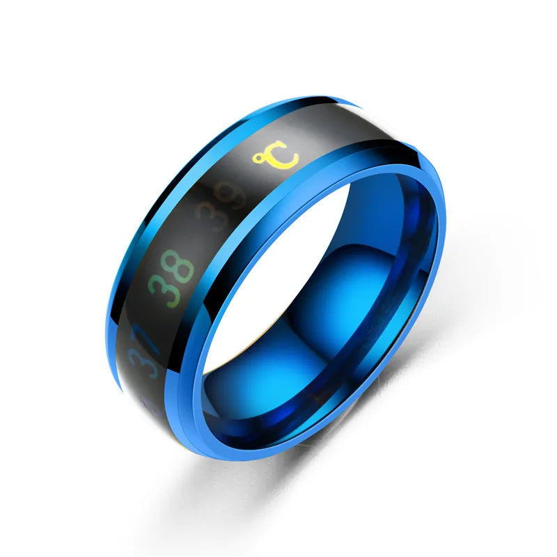 Titanium Steel Mood Ring - Intelligent Emotion-Responsive Jewelry for Men & Women