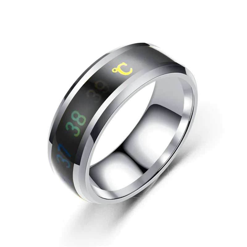 Titanium Steel Mood Ring - Intelligent Emotion-Responsive Jewelry for Men & Women