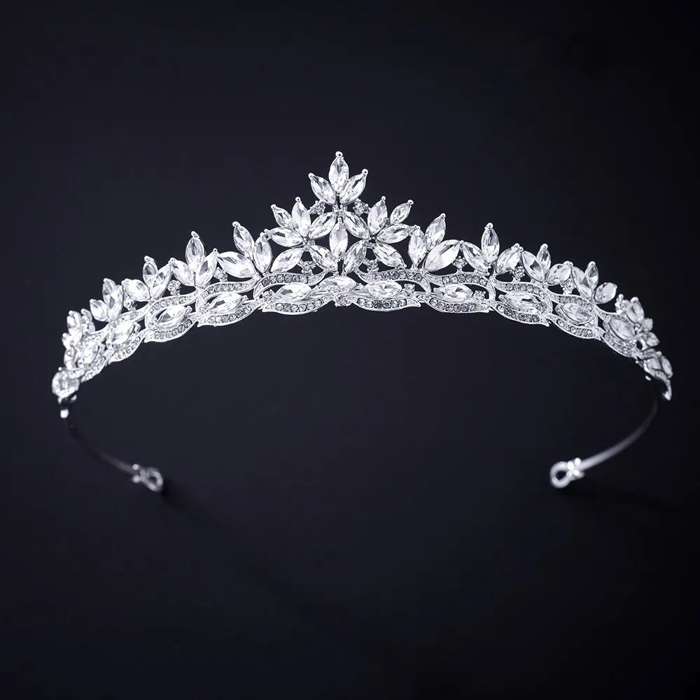 Silver Crystal Rhinestone Bridal Tiara - Top-Rated Wedding Hair Accessory