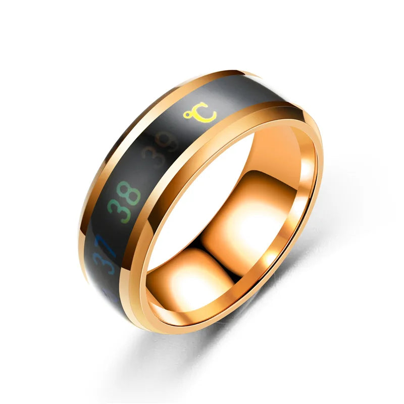 Titanium Steel Mood Ring - Intelligent Emotion-Responsive Jewelry for Men & Women