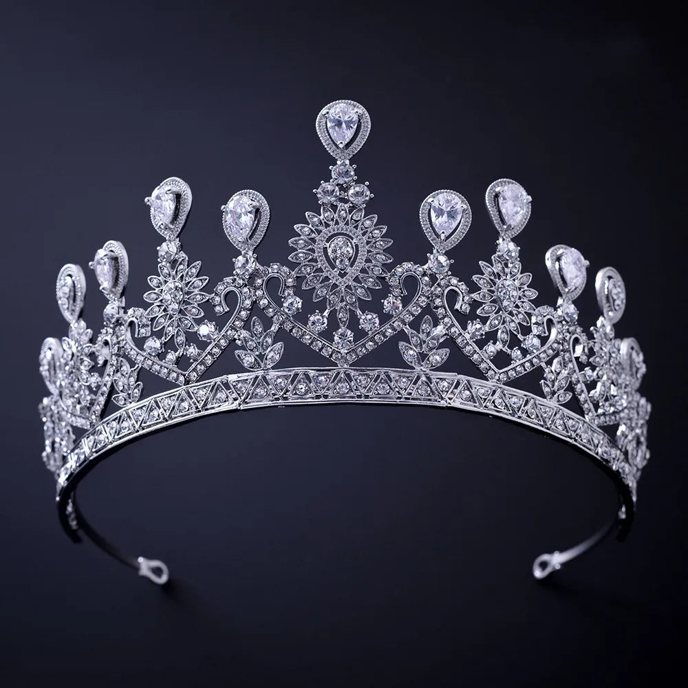 Silver Crystal Rhinestone Bridal Tiara - Top-Rated Wedding Hair Accessory