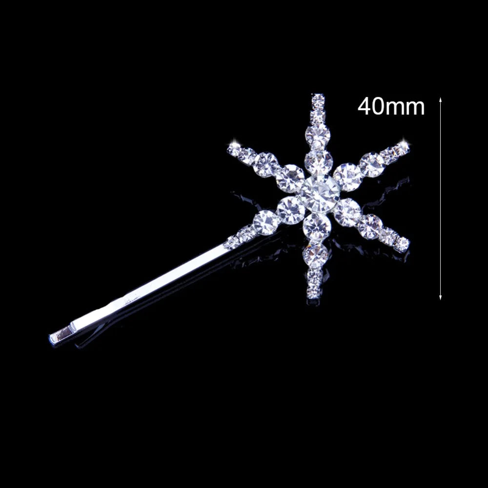 StoneFans Vintage Rhinestone Hairpins Set - Shiny Star & Moon Barrettes for Women & Girls