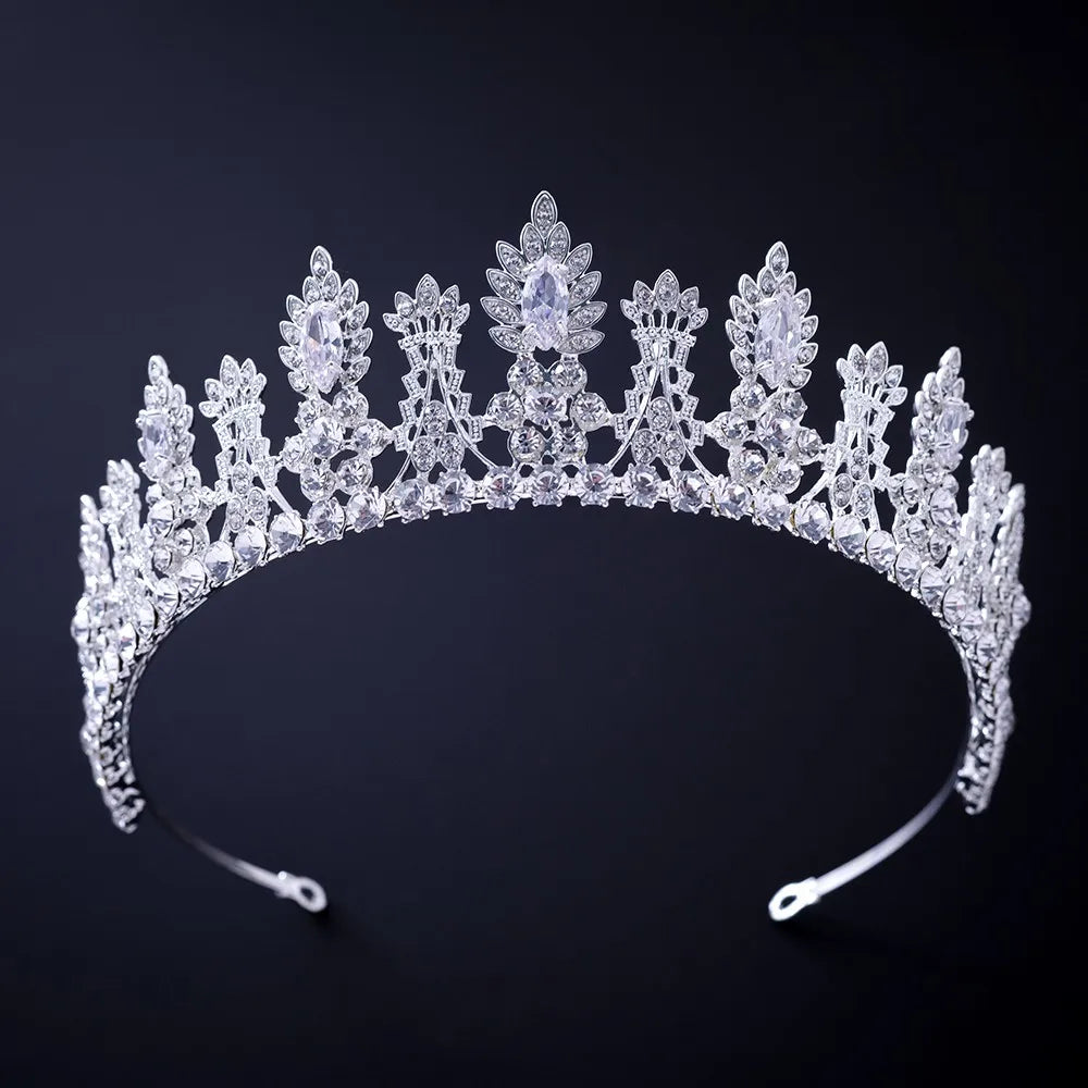 Silver Crystal Rhinestone Bridal Tiara - Top-Rated Wedding Hair Accessory