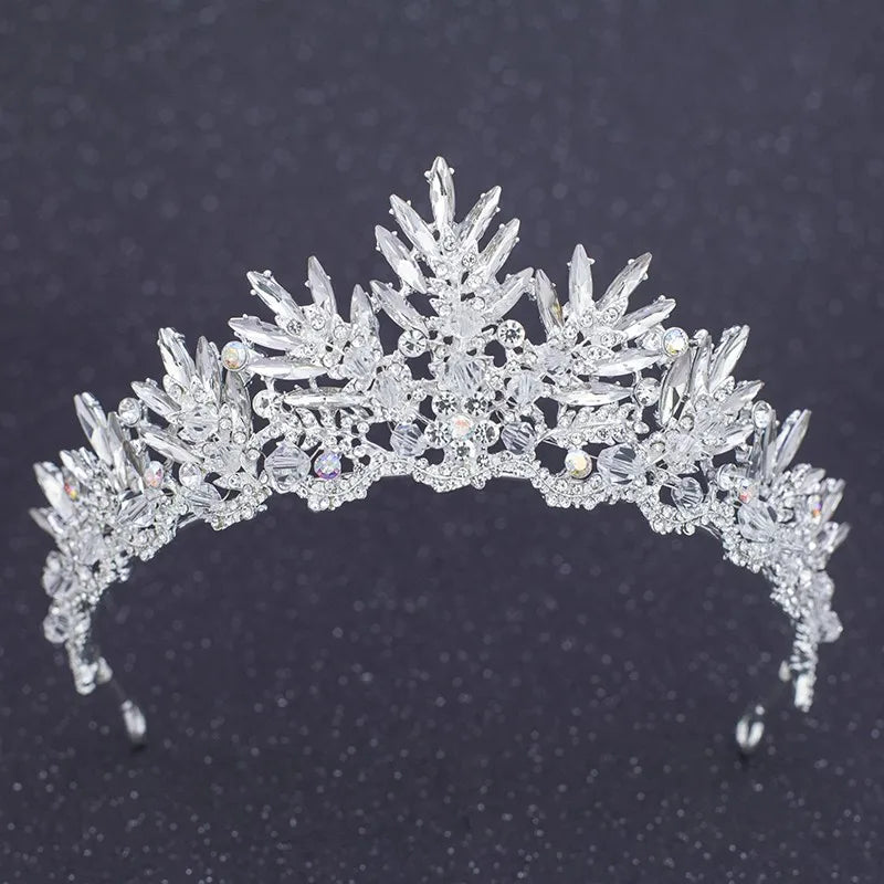 Silver Crystal Rhinestone Bridal Tiara - Top-Rated Wedding Hair Accessory