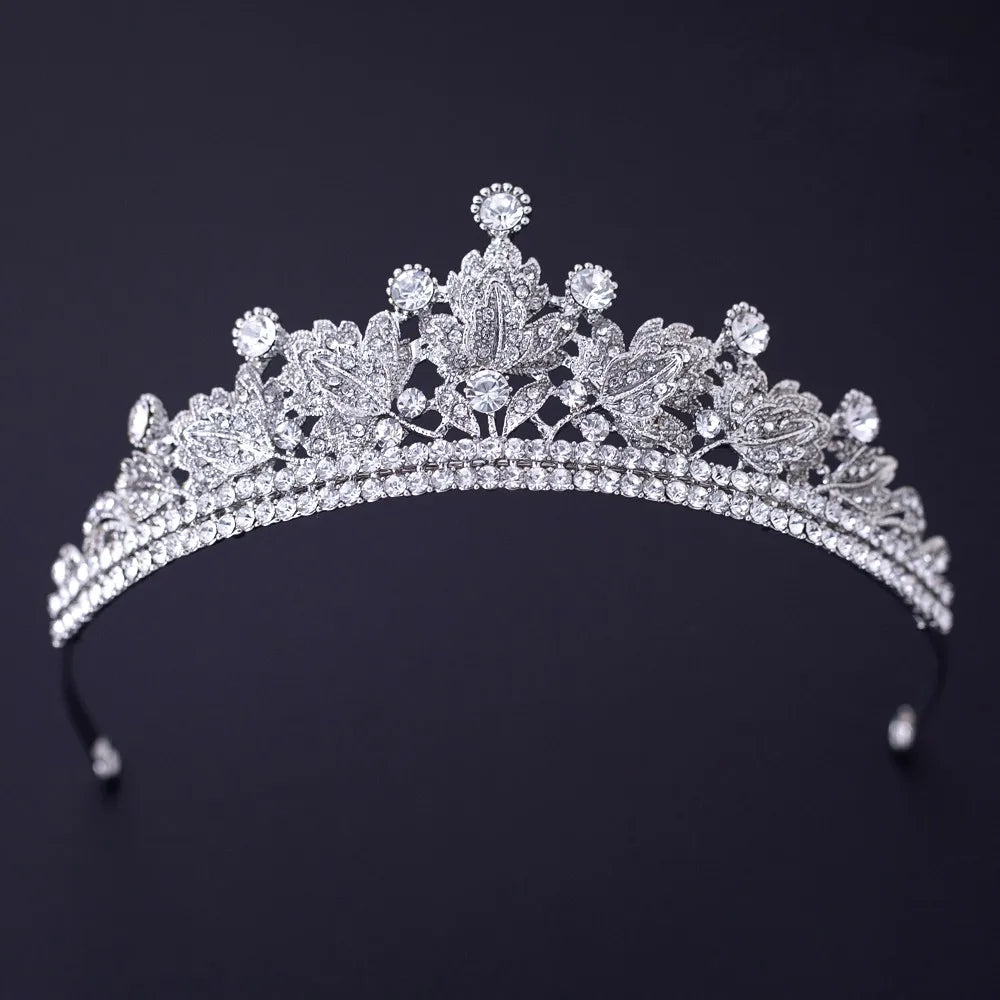 Silver Crystal Rhinestone Bridal Tiara - Top-Rated Wedding Hair Accessory