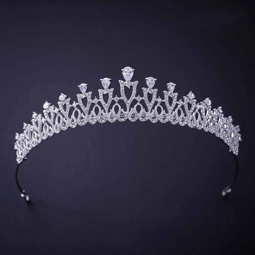 Silver Crystal Rhinestone Bridal Tiara - Top-Rated Wedding Hair Accessory