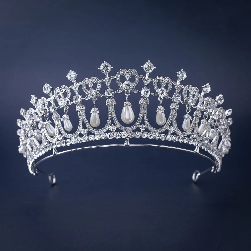 Silver Crystal Rhinestone Bridal Tiara - Top-Rated Wedding Hair Accessory